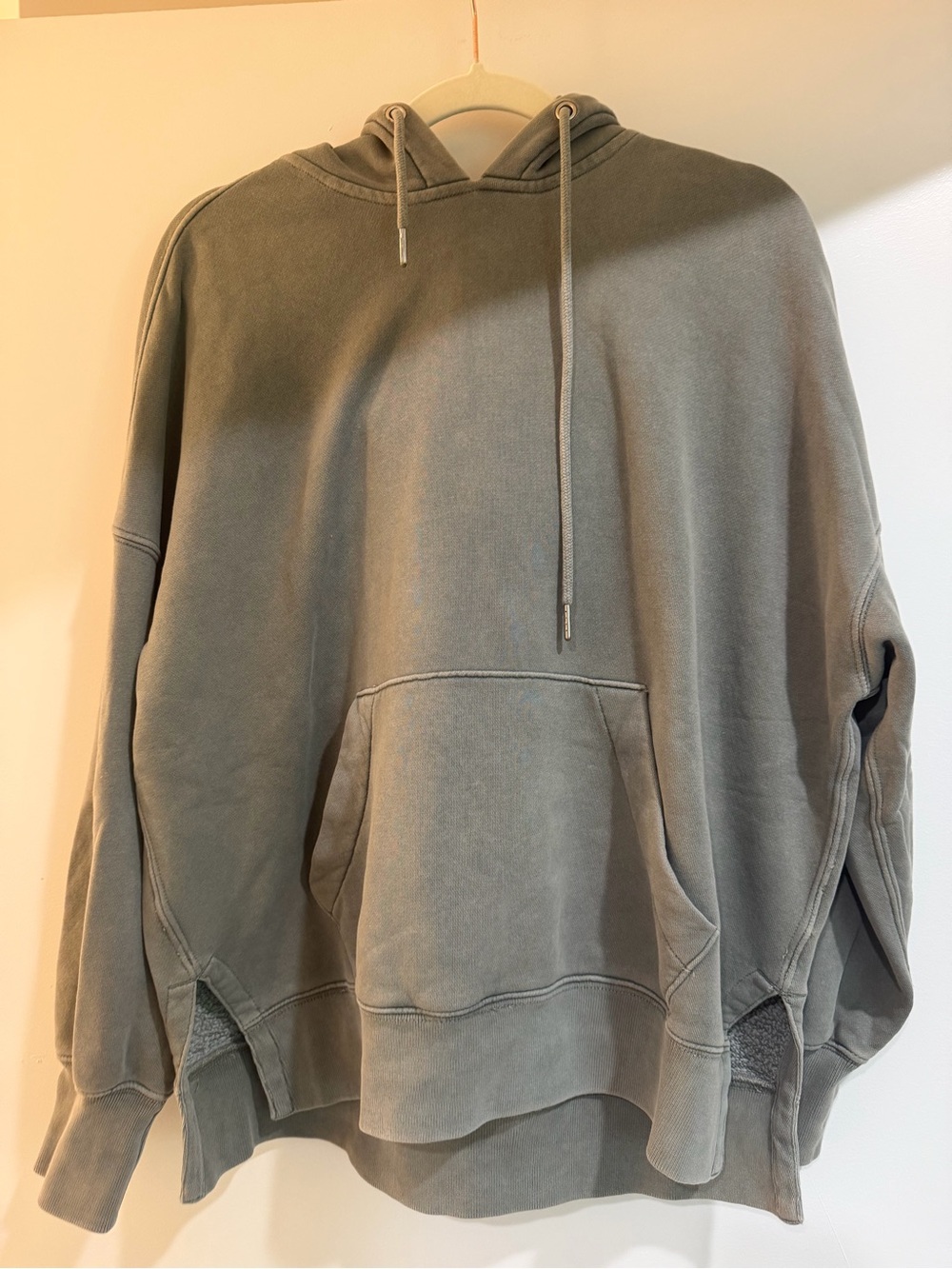 Abercrombie & Fitch Crewneck Hoodie in Olive Green